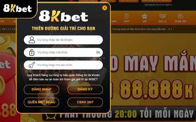 Đăng nhập vào tài khoản nhà cái