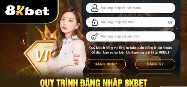 Hoàn thành form 8KBET đăng nhập