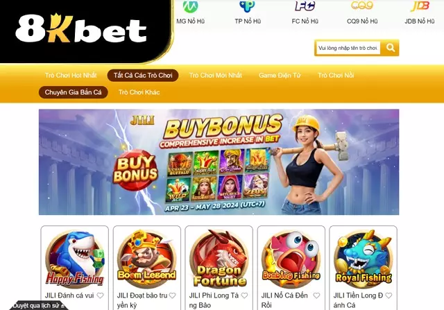 Loạt game nổ hũ hấp dẫn tại sảnh JILI 8Kbet
