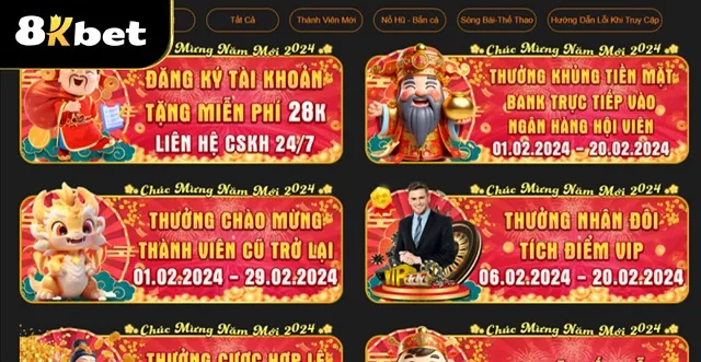 Những chương trình Khuyến mãi 8Kbet thu hút mọi ánh nhìn