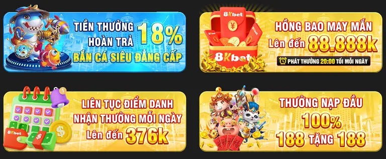 Khuyến mãi hấp dẫn của 8Kbet