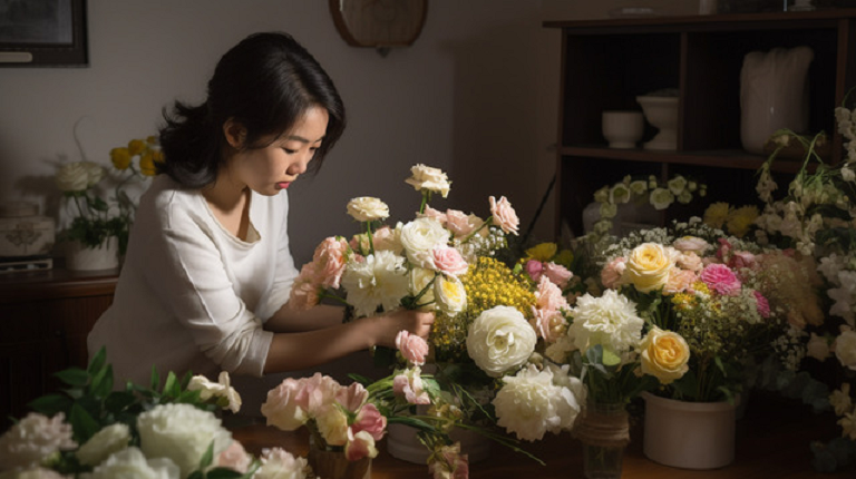 Nằm mơ thấy mình đang cắm hoa giả